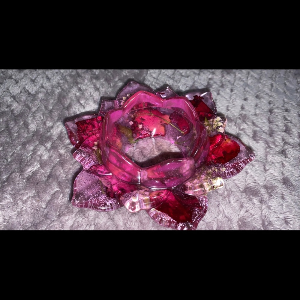 Epoxy resin tea light candle holder